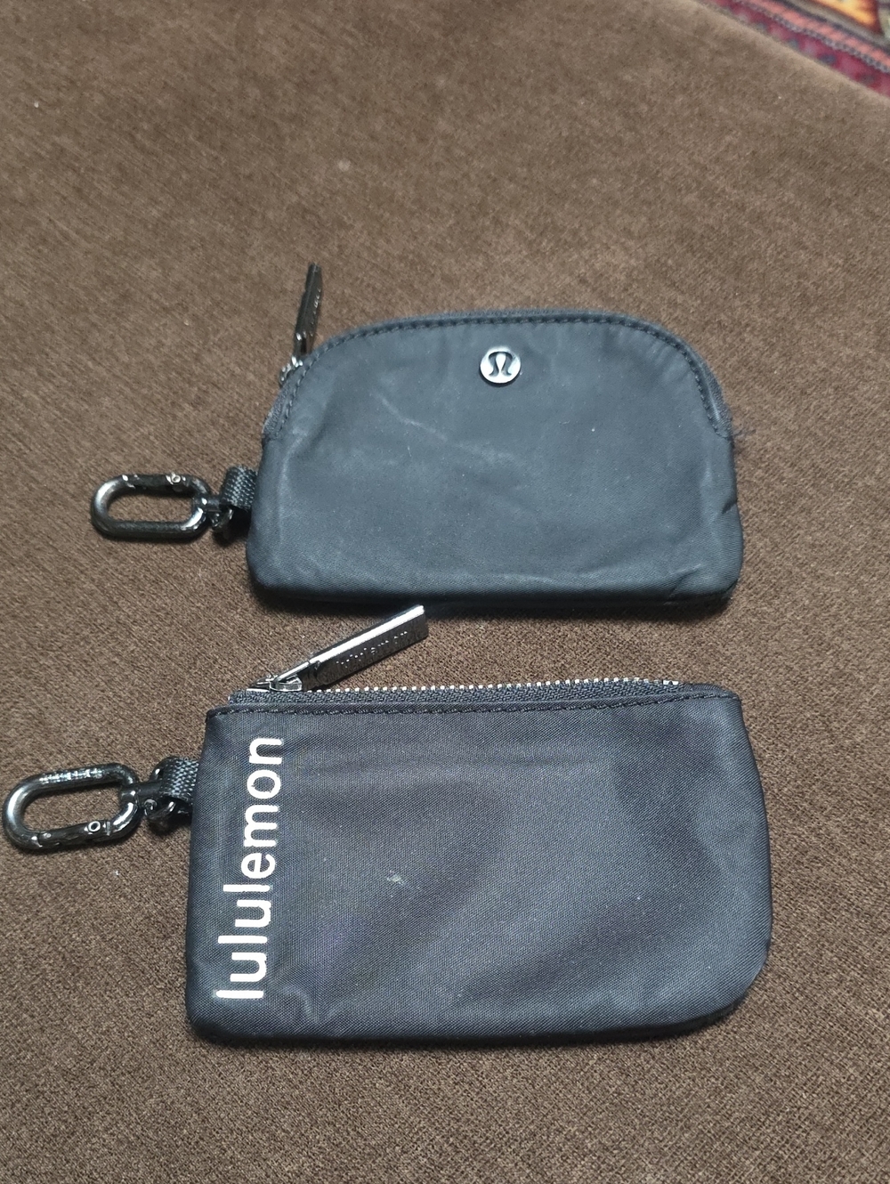 lululemon athletica Black Zip Pouch Set with Clips